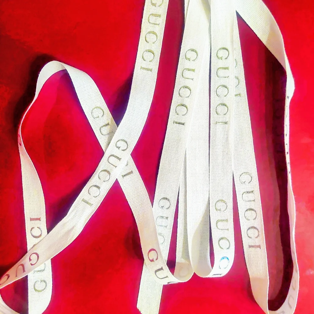 Gucci White Logo Ribbon 45 Inches Long
